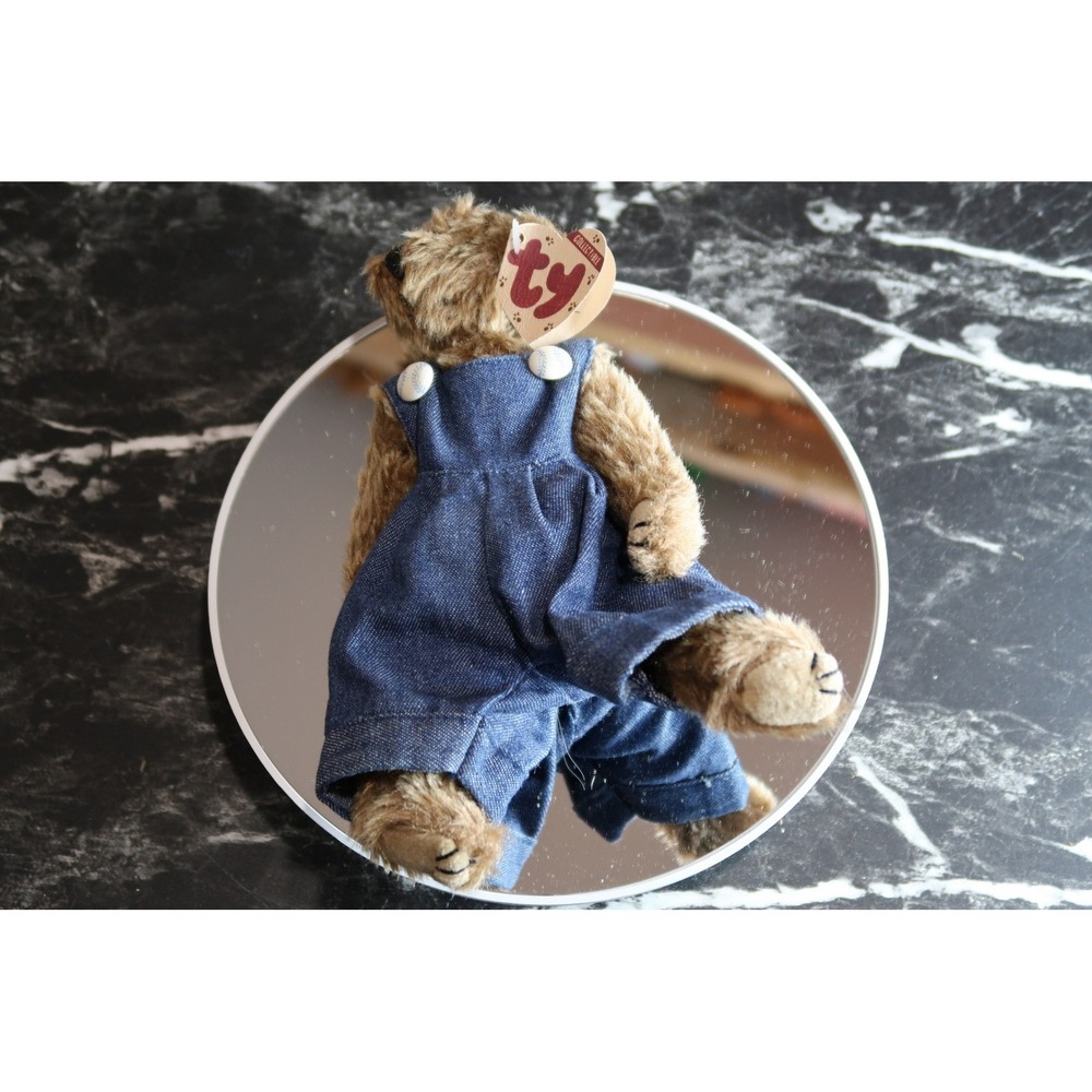 Ty Collectibles Wee Willie Teddy Bear Linda Harris Style Denim Overalls Plush